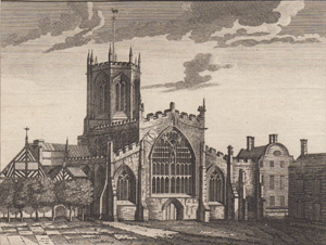 Prospect of Nantwich Church, in Cheshire